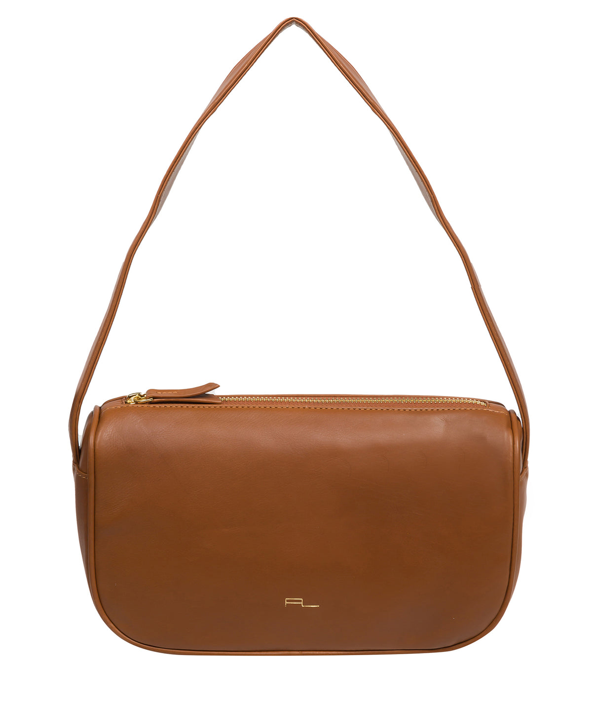 Pure Luxuries Alicia oak Nappa leather grab bag front view