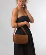 Pure Luxuries Knightsbridge Collection Bags: 'Alicia' Oak Nappa Leather Grab Bag