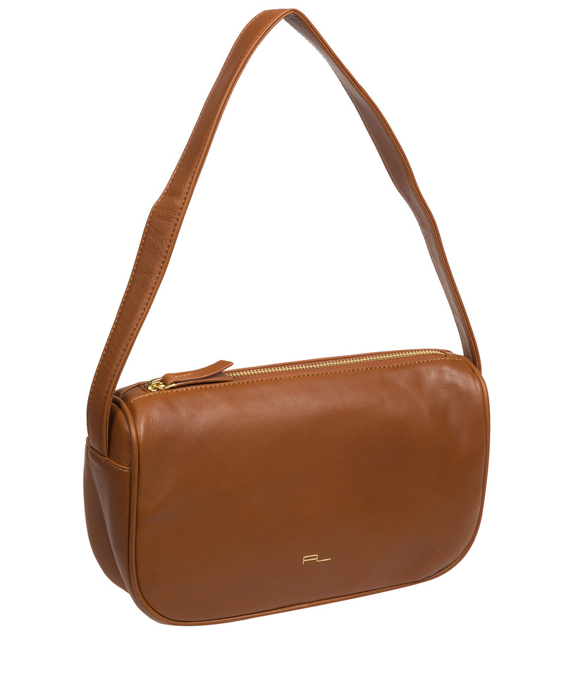 Pure Luxuries Knightsbridge Collection Bags: 'Alicia' Oak Leather Grab Bag