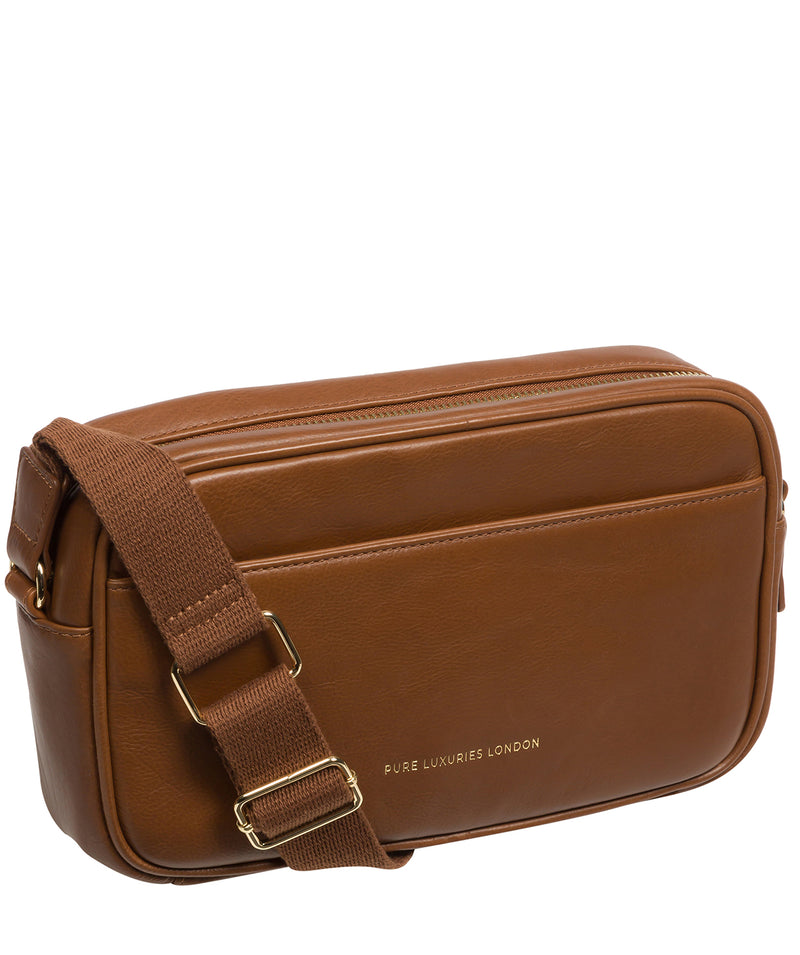 Pure Luxuries Knightsbridge Collection Bags: 'Dion' Chestnut Leather Cross Body Bag