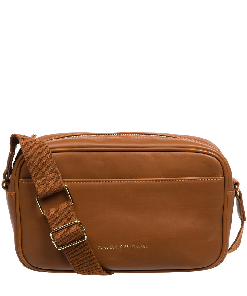 Pure Luxuries Knightsbridge Collection Bags: 'Dion' Oak Leather Cross Body Bag