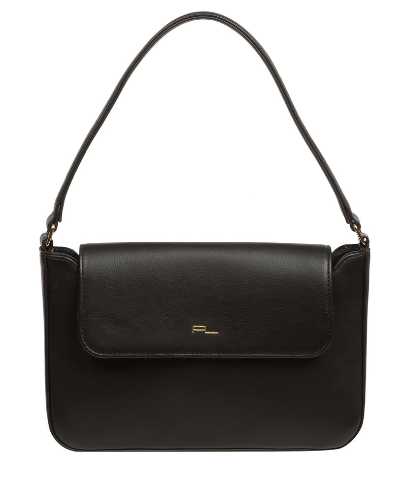 Pure Luxuries Knightsbridge Collection Bags: 'Olivia' Black Leather Grab Bag