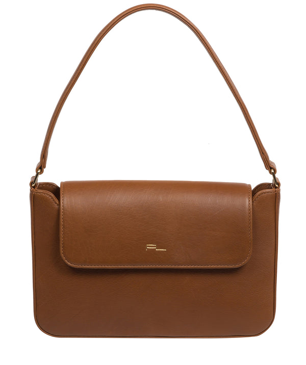 Pure Luxuries Knightsbridge Collection Bags: 'Olivia' Chestnut Leather Grab Bag