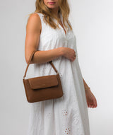 Pure Luxuries Knightsbridge Collection Bags: 'Olivia' Chestnut Nappa Leather Grab Bag
