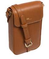 Pure Luxuries Knightsbridge Collection Bags: 'Selena' Oak Leather Cross Body Phone Bag