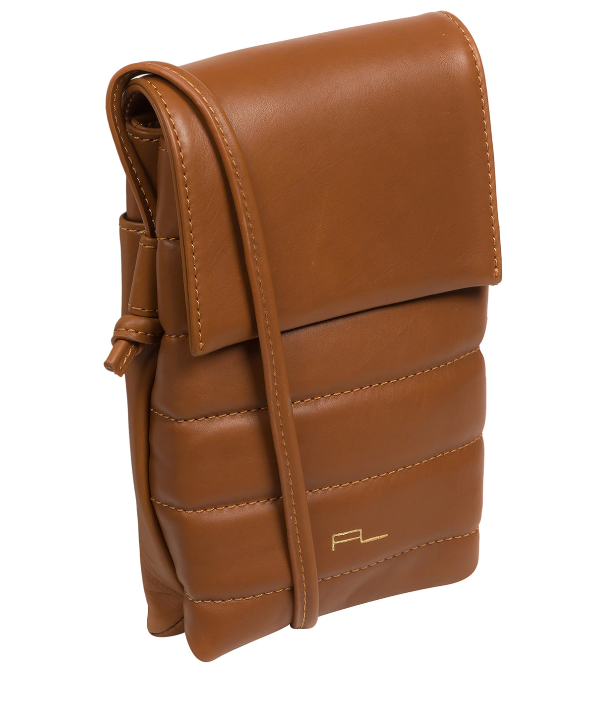 Nappa leather texture and warm oak colourway