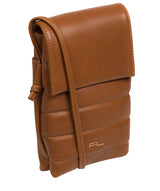 Pure Luxuries Knightsbridge Collection Bags: 'Lilian' Oak Nappa Leather Cross Body Phone Bag