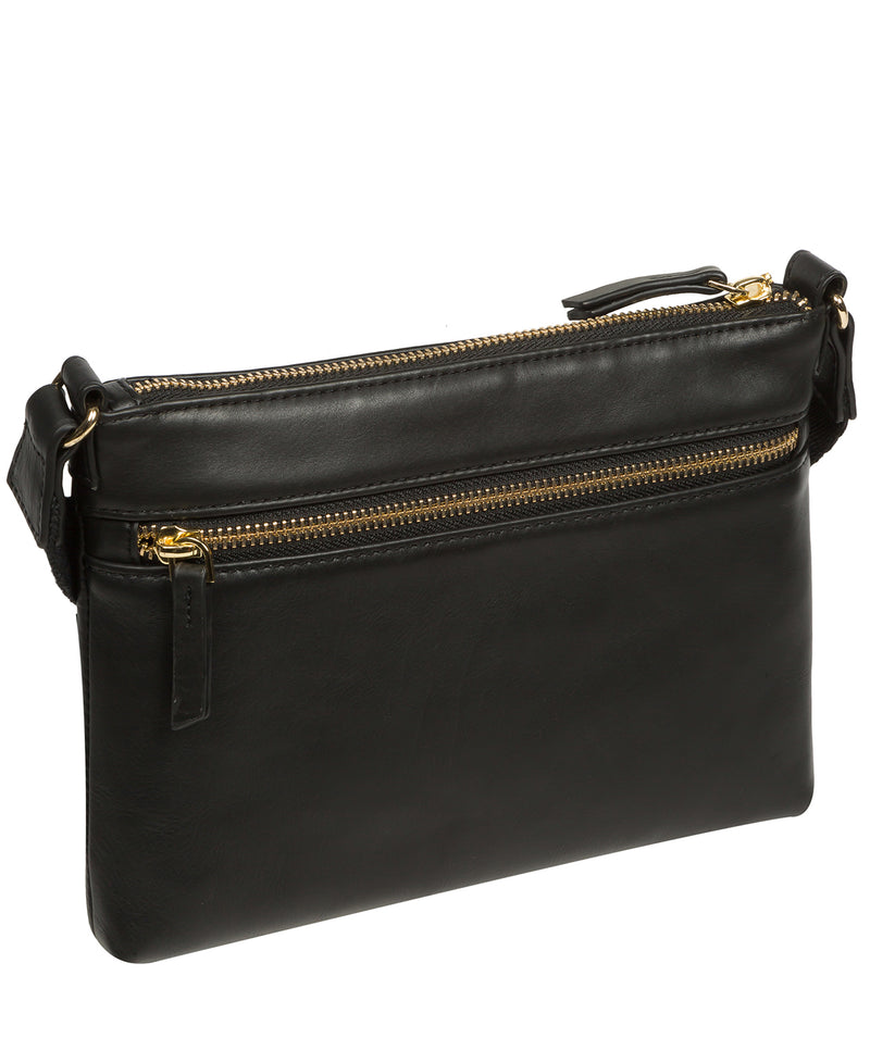 Pure Luxuries Knightsbridge Collection Bags: 'Nessa' Black Leather Cross Body Bag