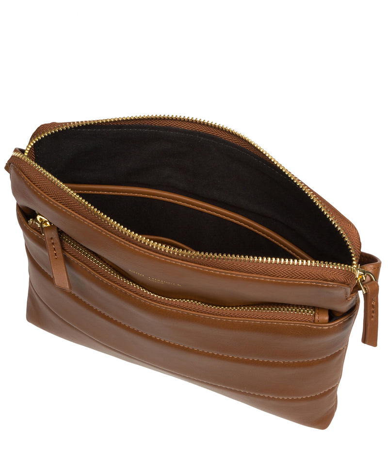 Pure Luxuries Knightsbridge Collection Bags: 'Finola' Chestnut Leather Cross Body Bag