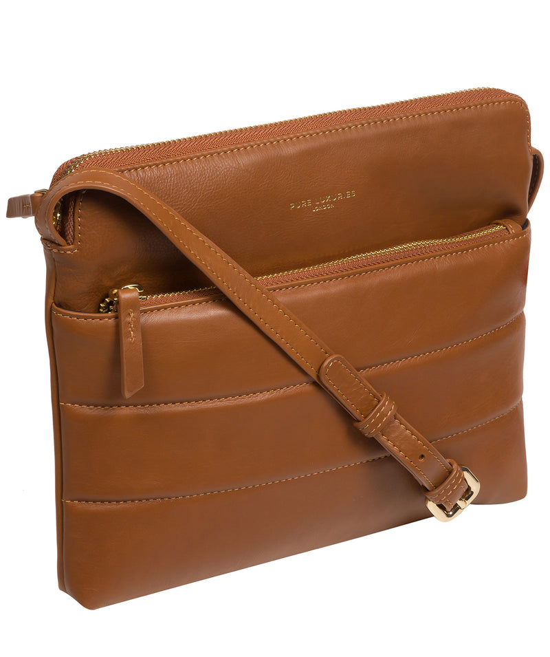 Pure Luxuries Knightsbridge Collection Bags: 'Finola' Oak Leather Cross Body Bag