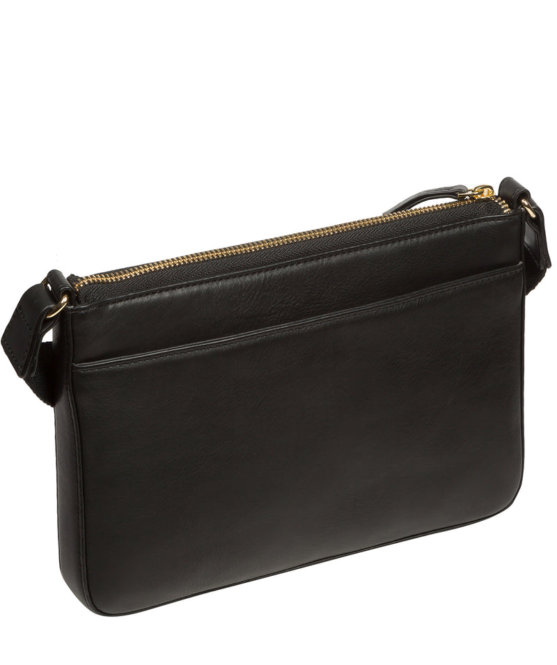 Pure Luxuries Knightsbridge Collection Bags: 'Raye' Black Leather Cross Body Bag