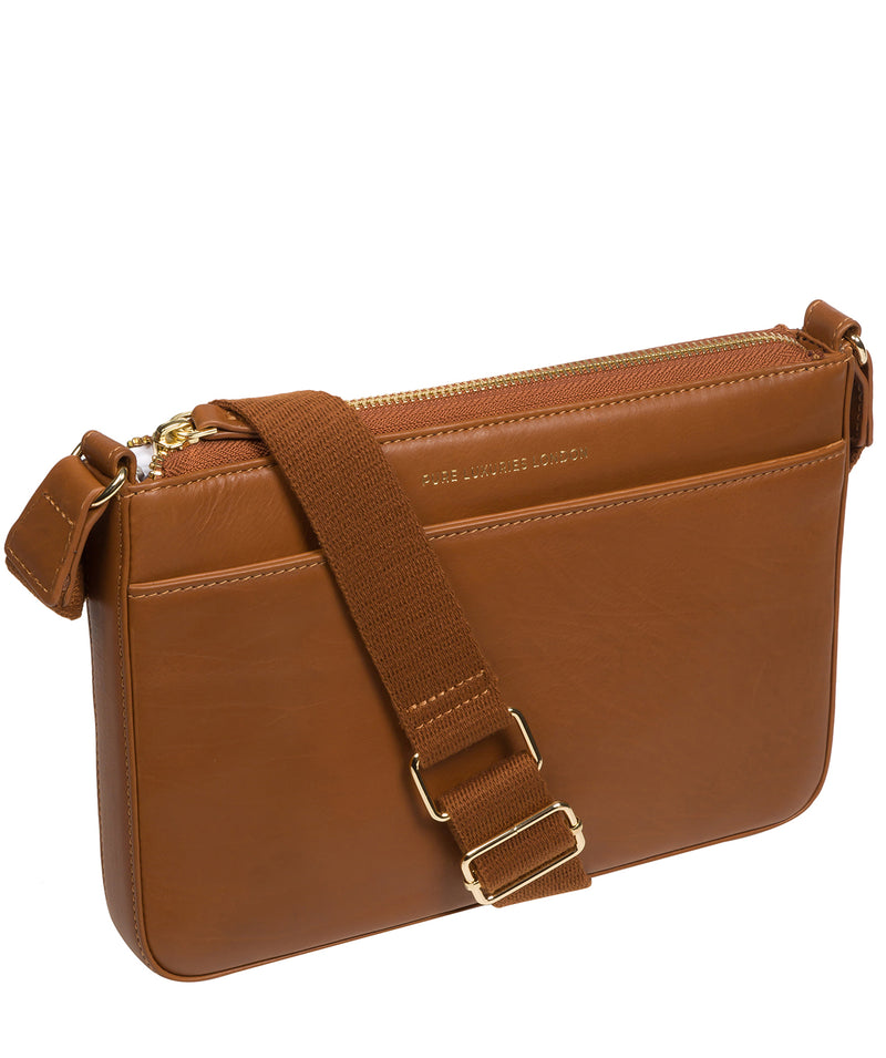 Pure Luxuries Knightsbridge Collection Bags: 'Raye' Oak Leather Cross Body Bag