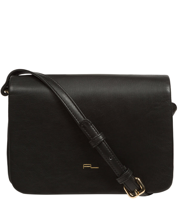 Pure Luxuries Knightsbridge Collection Bags: 'Ella' Black Leather Cross Body Bag