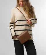 Pure Luxuries Knightsbridge Collection Bags: 'Ella' Chestnut Nappa Leather Cross Body Bag
