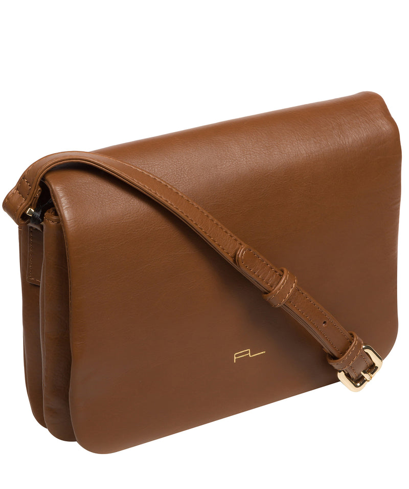 Pure Luxuries Knightsbridge Collection Bags: 'Ella' Chestnut Leather Cross Body Bag