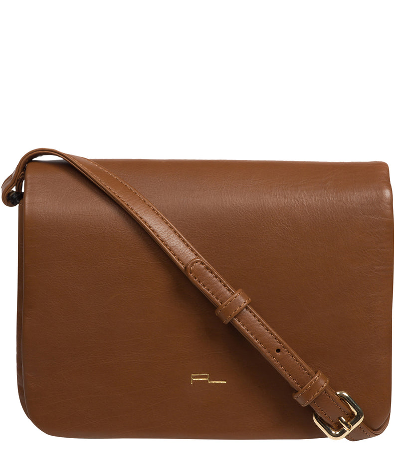 Pure Luxuries Knightsbridge Collection Bags: 'Ella' Chestnut Leather Cross Body Bag