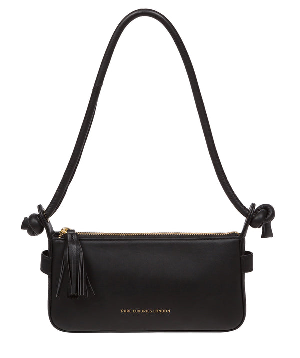 Pure Luxuries Knightsbridge Collection Bags: 'Taylor' Black Nappa Leather Grab Bag
