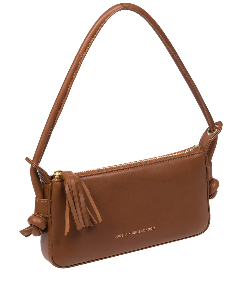 Pure Luxuries Knightsbridge Collection Bags: 'Taylor' Chestnut Nappa Leather Grab Bag