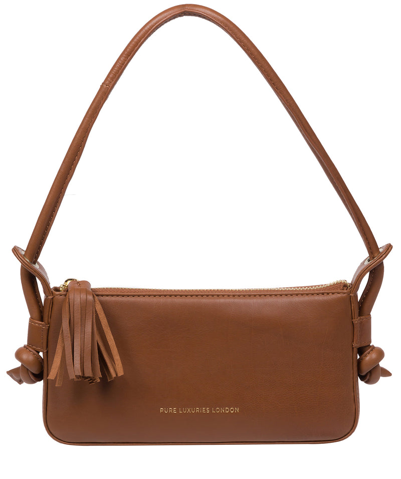 Pure Luxuries Knightsbridge Collection Bags: 'Taylor' Chestnut Nappa Leather Grab Bag