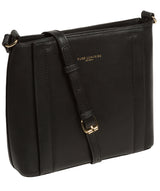 Pure Luxuries Knightsbridge Collection Bags: 'Kali' Black Leather Cross Body Bag
