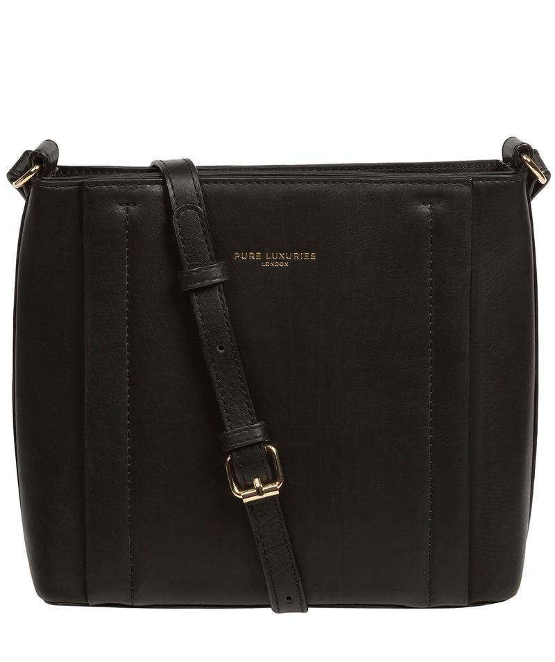 Pure Luxuries Knightsbridge Collection Bags: 'Kali' Black Leather Cross Body Bag