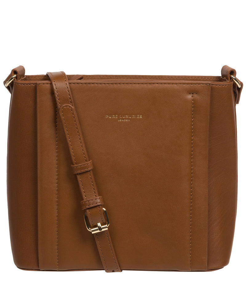 Pure Luxuries Knightsbridge Collection Bags: 'Kali' Chestnut Leather Cross Body Bag