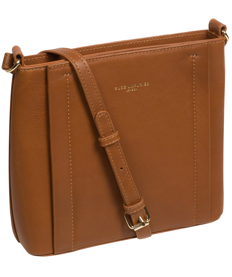 Pure Luxuries Knightsbridge Collection Bags: 'Kali' Oak Leather Cross Body Bag