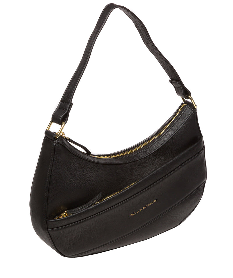 Pure Luxuries Marylebone Collection Bags: 'Emma' Black Nappa Leather Grab Bag