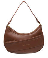 Pure Luxuries Marylebone Collection Bags: 'Emma' Dark Tan Nappa Leather Grab Bag
