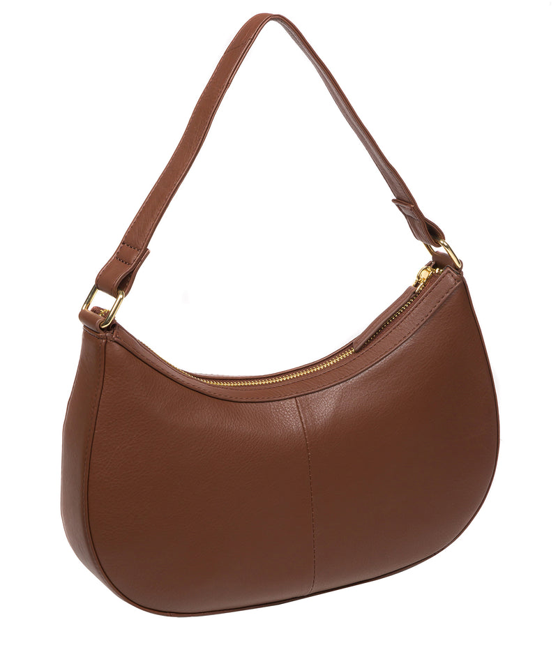 Pure Luxuries Marylebone Collection Bags: 'Emma' Dark Tan Nappa Leather Grab Bag