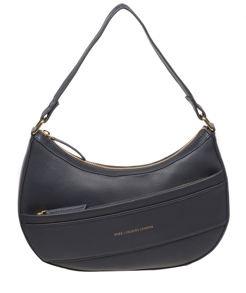 Pure Luxuries Marylebone Collection Bags: 'Emma' Navy Nappa Leather Grab Bag