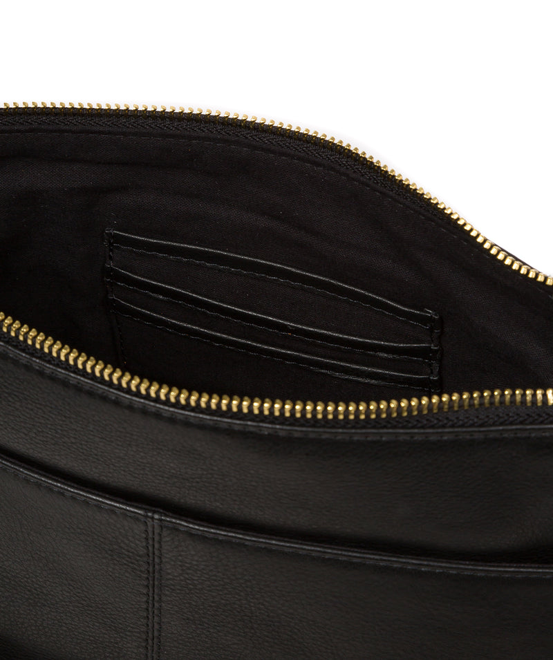Pure Luxuries Marylebone Collection Bags: 'Isabella' Black Nappa Leather Grab Bag