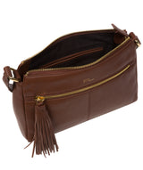 Pure Luxuries Marylebone Collection Bags: 'Isabella' Dark Tan Nappa Leather Grab Bag