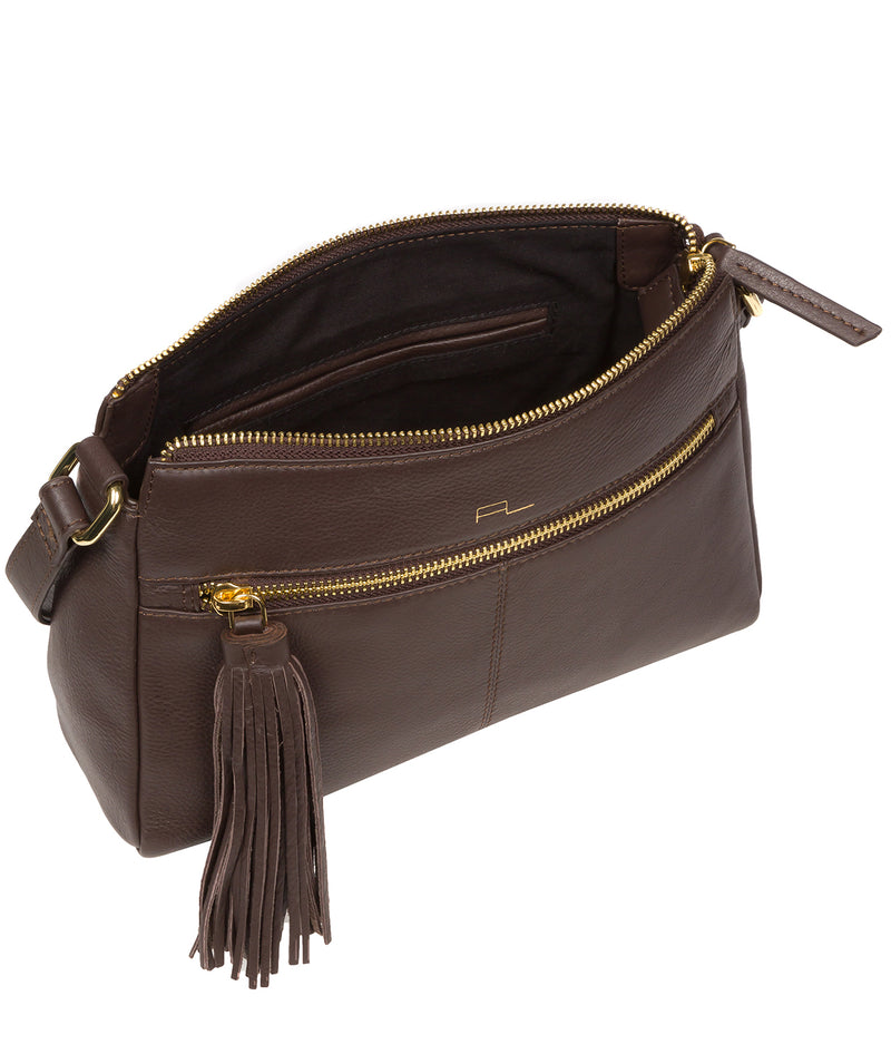 Pure Luxuries Marylebone Collection Bags: 'Isabella' Hot Fudge Nappa Leather Grab Bag