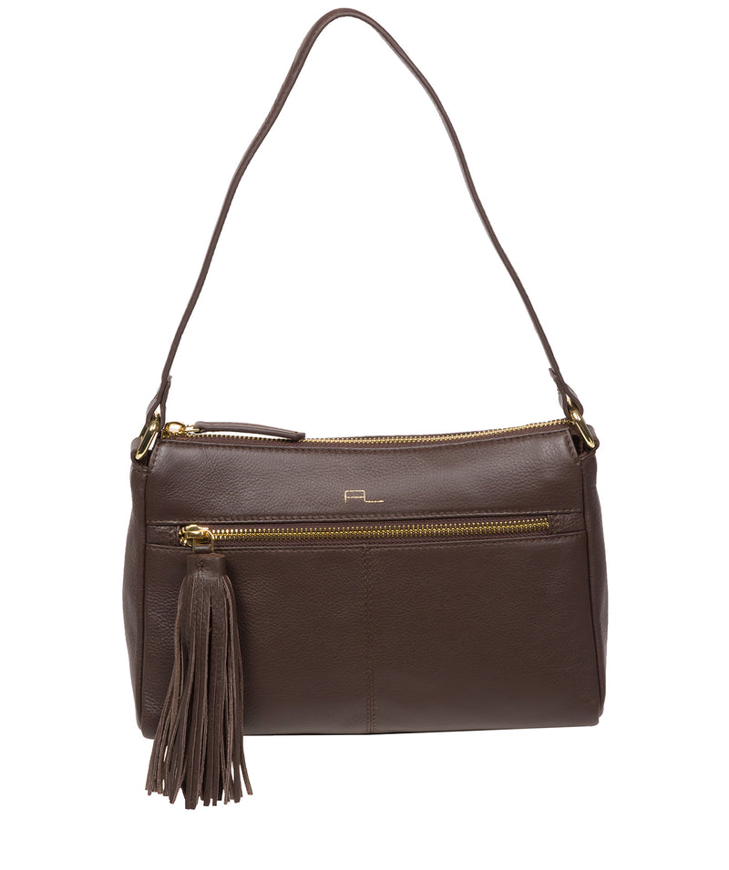 Pure Luxuries Marylebone Collection Bags: 'Isabella' Hot Fudge Nappa Leather Grab Bag