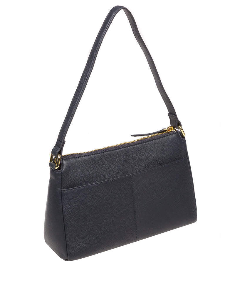Pure Luxuries Marylebone Collection Bags: 'Isabella' Navy Nappa Leather Grab Bag