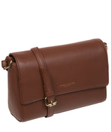 Pure Luxuries Marylebone Collection Bags: 'Charlotte' Dark Tan Nappa Leather Cross Body Bag
