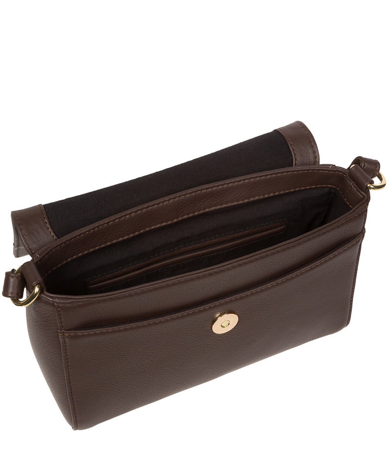 Pure Luxuries Marylebone Collection Bags: 'Charlotte' Hot Fudge Nappa Leather Cross Body Bag