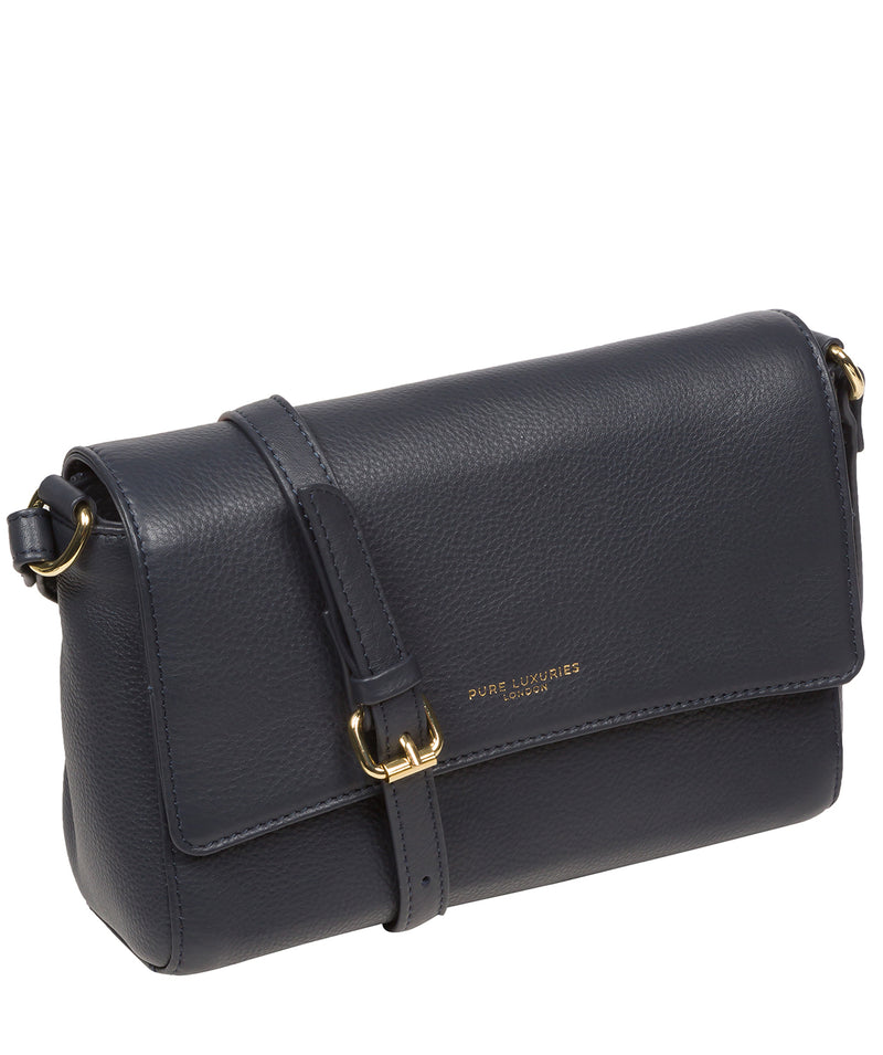 Pure Luxuries Marylebone Collection Bags: 'Charlotte' Navy Nappa Leather Cross Body Bag
