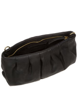 Pure Luxuries Marylebone Collection Bags: 'Victoria' Black Nappa Leather Grab Clutch Bag