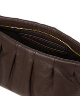 Pure Luxuries Marylebone Collection Bags: 'Victoria' Hot Fudge Nappa Leather Grab Clutch Bag