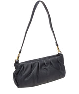 Pure Luxuries Marylebone Collection Bags: 'Victoria' Navy Nappa Leather Grab Clutch Bag