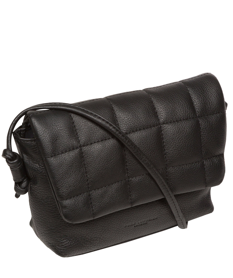 Pure Luxuries Marylebone Collection Bags: 'Zoey' Black Nappa Leather Cross Body Bag