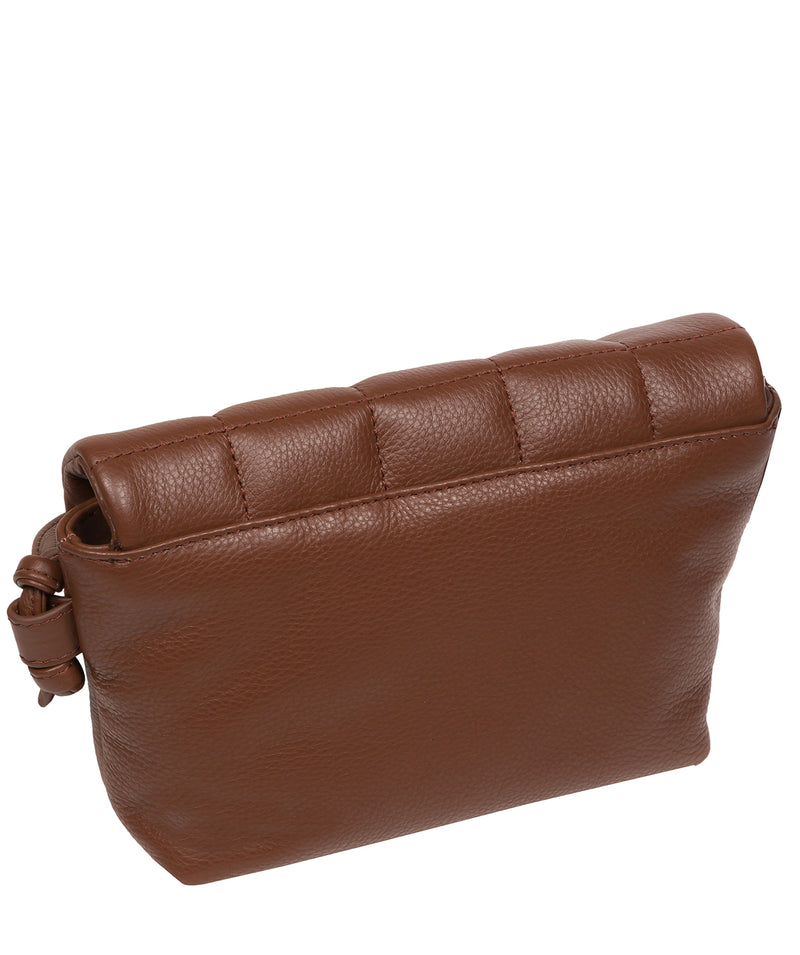 Pure Luxuries Marylebone Collection Bags: 'Zoey' Dark Tan Nappa Leather Cross Body Bag