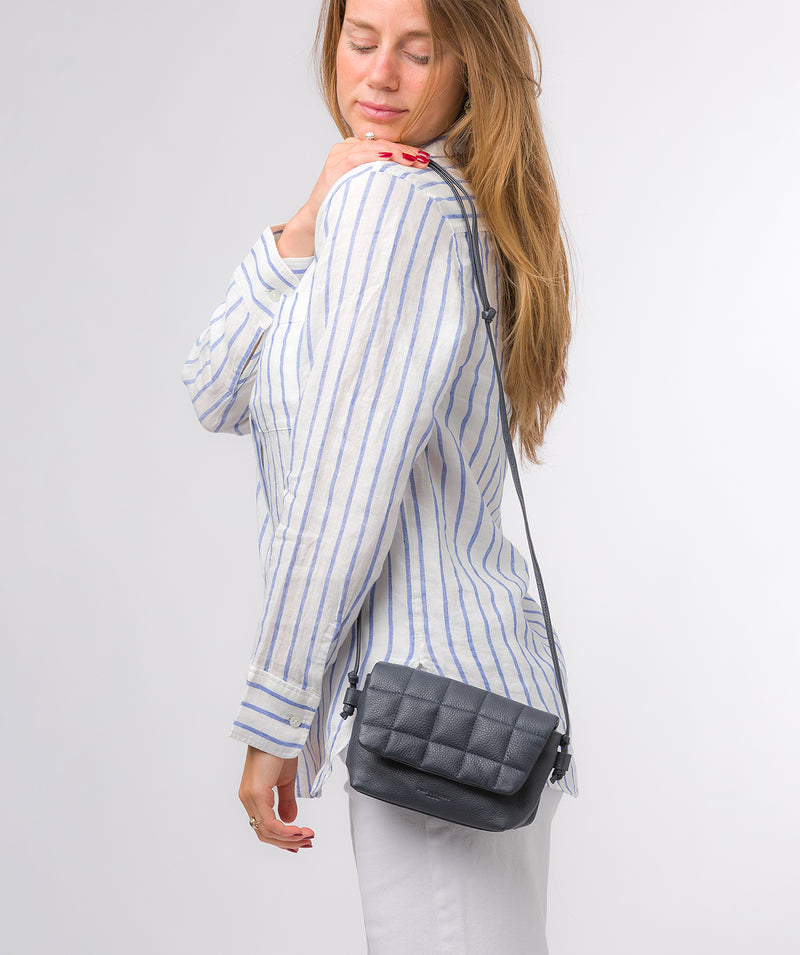 Pure Luxuries Marylebone Collection Bags: 'Zoey' Navy Nappa Leather Cross Body Bag