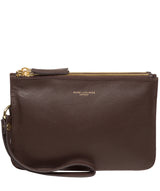 Pure Luxuries Marylebone Collection Bags: 'Addison' Hot Fudge Nappa Leather Clutch Bag