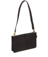 Pure Luxuries Marylebone Collection Bags: 'Layla' Black Nappa Leather Grab Clutch Bag