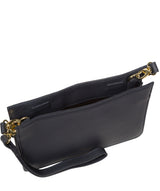 Pure Luxuries Marylebone Collection Bags: 'Layla' Navy Nappa Leather Grab Clutch Bag