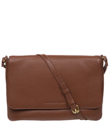 Pure Luxuries Marylebone Collection Bags: 'Ruby' Dark Tan Nappa Leather Cross Body Bag