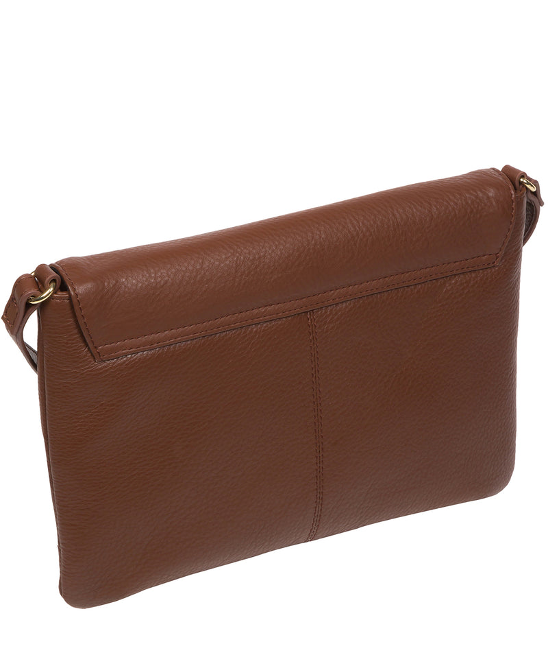 Pure Luxuries Marylebone Collection Bags: 'Ruby' Dark Tan Nappa Leather Cross Body Bag